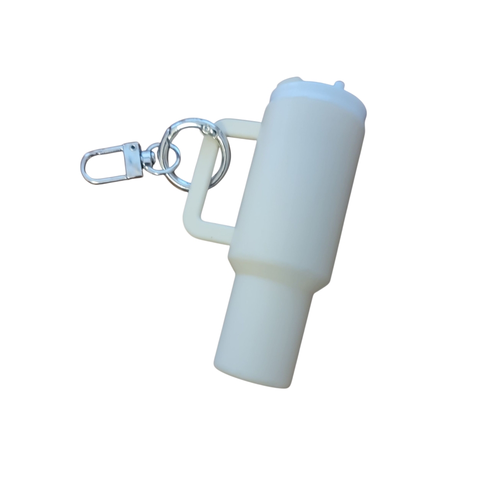White Cup Keychain